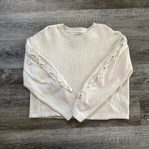 Lululemon White Opal Sweatshirt with Sleeve Details